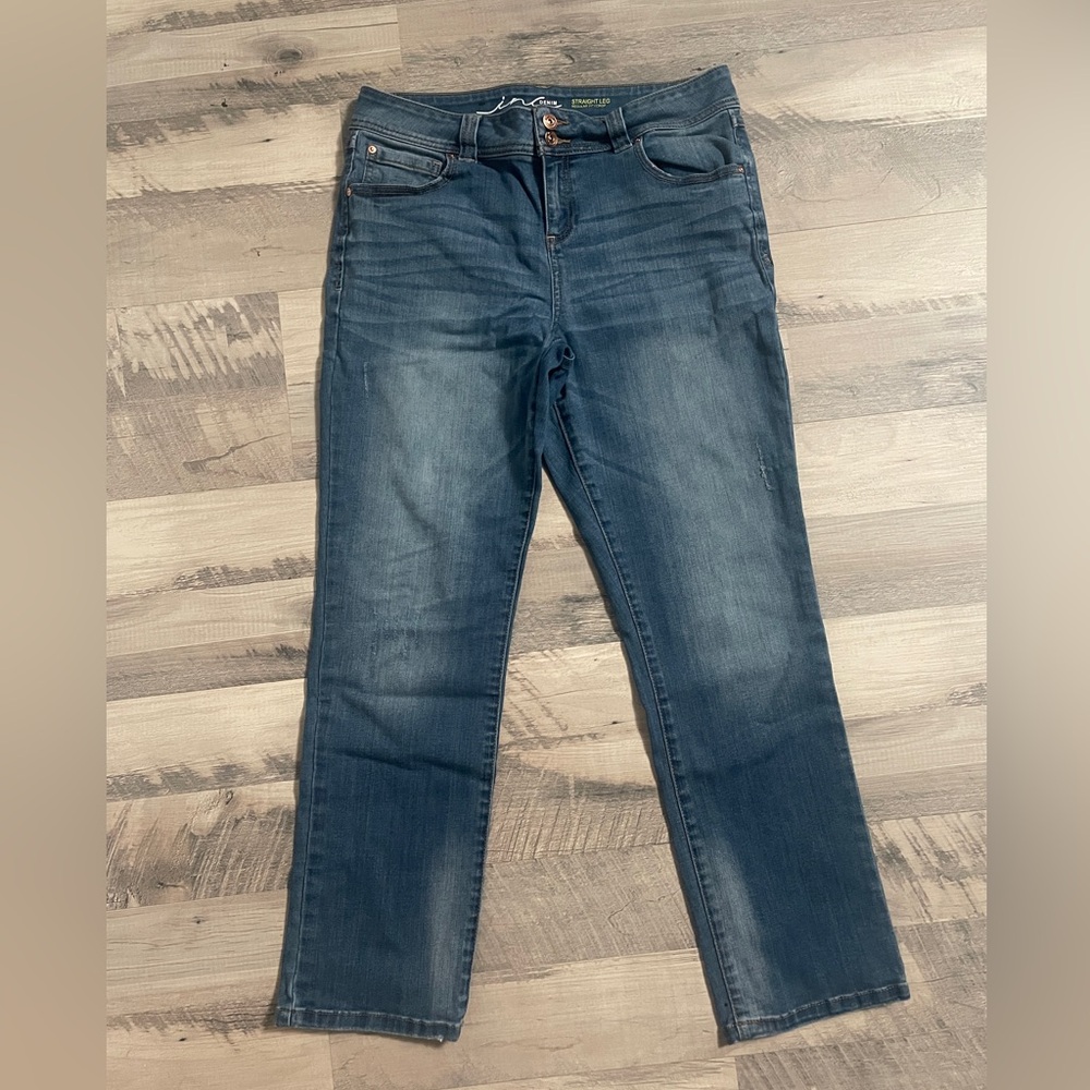 INC denim straight leg regular fit crop jeans size 8